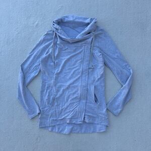 Lululemon Coast Easy Wrap Jacket Women's Sz 8 Heathered Core Ultra Light Grey